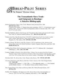 The Transatlantic Slave Trade and Emigrants in Bondage