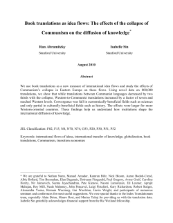 Book translations as idea flows: The effects of the collapse of