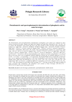 Pelagia Research Library