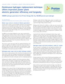 Continuous hydrogen replacement technique offers improved power