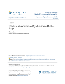 What`s in a Name? Sound Symbolism and Coffee Shops