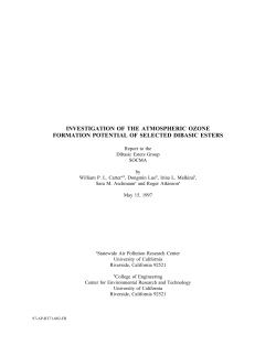 investigation of the atmospheric ozone formation potential of