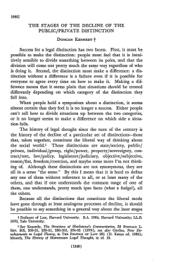 Stages of the Decline of the Public/Private Distinction