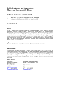 Political Autonomy and Independence: Theory and - IAE-CSIC