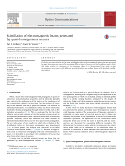 Scintillation of electromagnetic beams generated by quasi