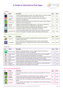 A Guide to Educational iPad Apps
