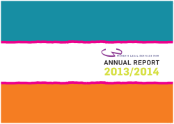 2013&ndash;2014 Annual Report - Women`s Legal Service NSW
