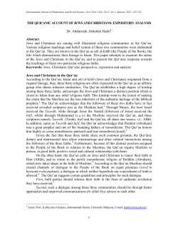 Jews and Christians in the Qur`…n