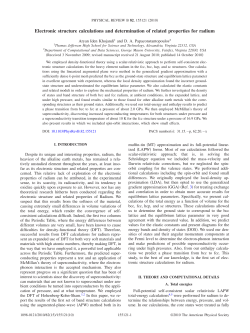 Electronic structure calculations and determination of related