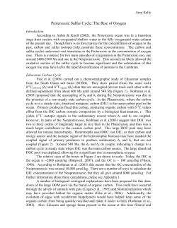 Proterozoic Sulfur Cycle: The Rise of Oxygen