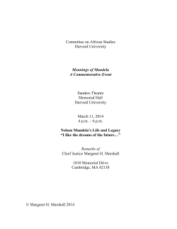 Read Margaret Marshall`s prepared remarks honoring Nelson