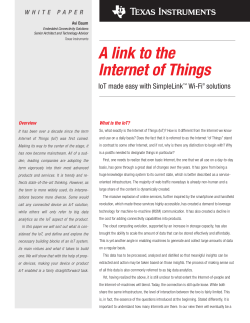 A link to the Internet of Things IoT Made Easy