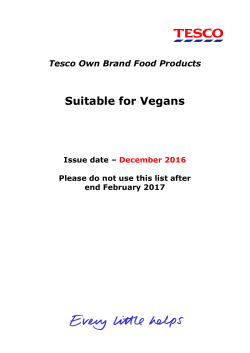 Tesco - The Vegan Womble