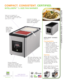 IntelliServ Food Warmer, 6 qt | Spec Sheet 02091