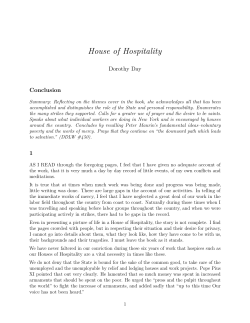 House of Hospitality - Catholic Worker Movement