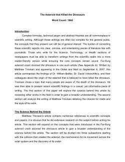 The Asteroid that Killed the Dinosaurs Word Count: 1862