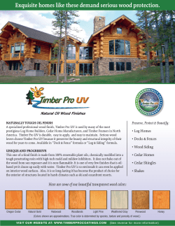 Exquisite homes like these demand serious wood protection.