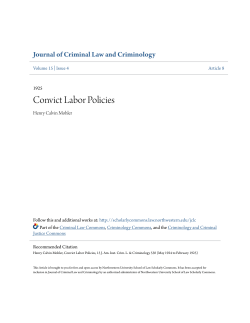 Convict Labor Policies - Scholarly Commons