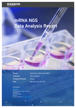 mRNA NGS XploreRNA summary report