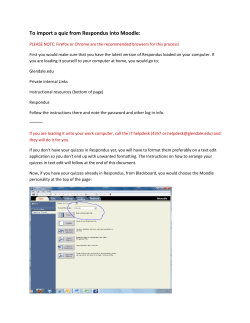 Move a Quiz from Respondus to Moodle