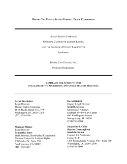 The complaint - National Center for Lesbian Rights