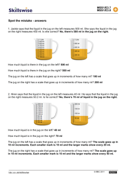 Spot the mistake - answers