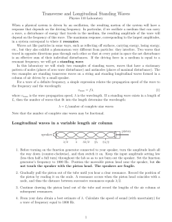 Transverse and Longitudinal Standing Waves