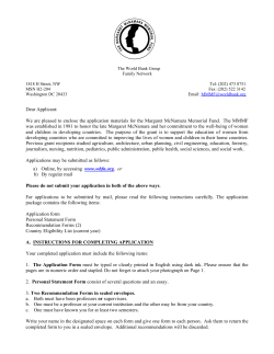 Dear Applicant: We are pleased to enclose the application materials