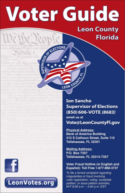 on Sancho Supervisor of Elections (850) 606