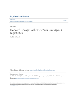 Proposed Changes in the New York Rule Against Perpetuities