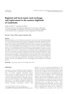 Regional and local maize seed exchange and replacement in the