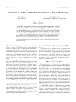 Posttraumatic Growth and Posttraumatic Distress: A Longitudinal Study
