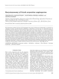 Karyotaxonomy of Greek serpentine angiosperms