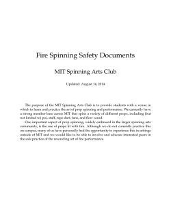 Fire Spinning Safety Documents