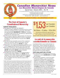 The Cost of Canada`s Constitutional Monarchy