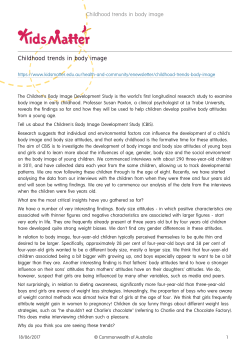 Childhood trends in body image