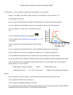 Study Guide Astronomy Final 2nd Semester 08-09