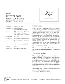 C`EST SI BON - Elyse Winery