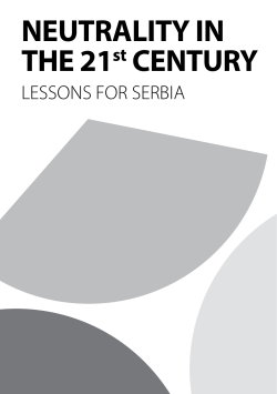 NEUTRALITY IN THE 21st CENTURY