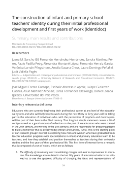 The construction of infant and primary school teachers` identity