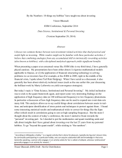 By the Numbers: 10 things my hobbies have taught me about