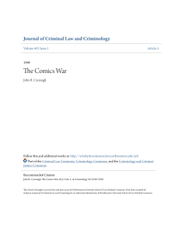 The Comics War - Northwestern University School of Law Scholarly