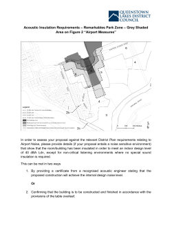 Acoustic Insulation Requirements &ndash; Remarkables Park Zone