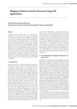 Mapping Sediment Transfer Processes Using GIS Applications