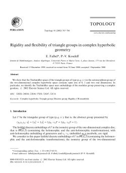 Rigidity and #exibility of triangle groups in complex hyperbolic