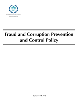 F raudd an a nd C and Corr Con rupt ntro tion ol Po n Pre olicy even