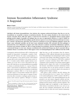 Immune Reconstitution Inflammatory Syndrome: A
