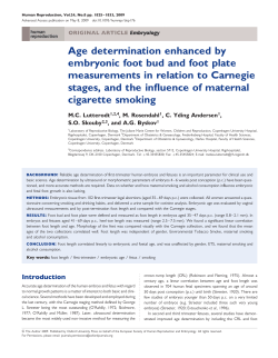 Age determination enhanced by embryonic foot