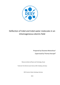 Deflection of Indol and Indol-water molecules in an