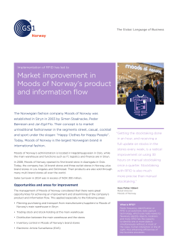 Market improvement in Moods of Norway`s product and